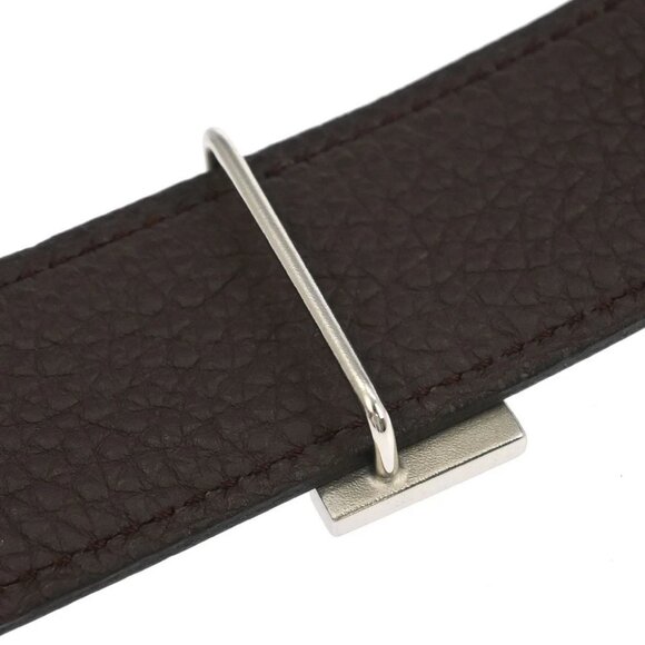 Hermes Black Box Calf Constance Reversible Belt #85 Small Good □P CO 166354 - Picture 4 of 7